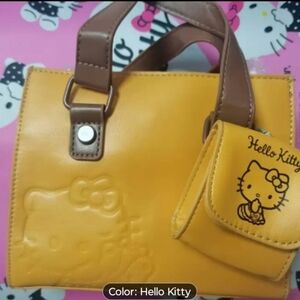 Sanrio Hello Kitty Bright Yellow Handbag - Cute Anime Handbag